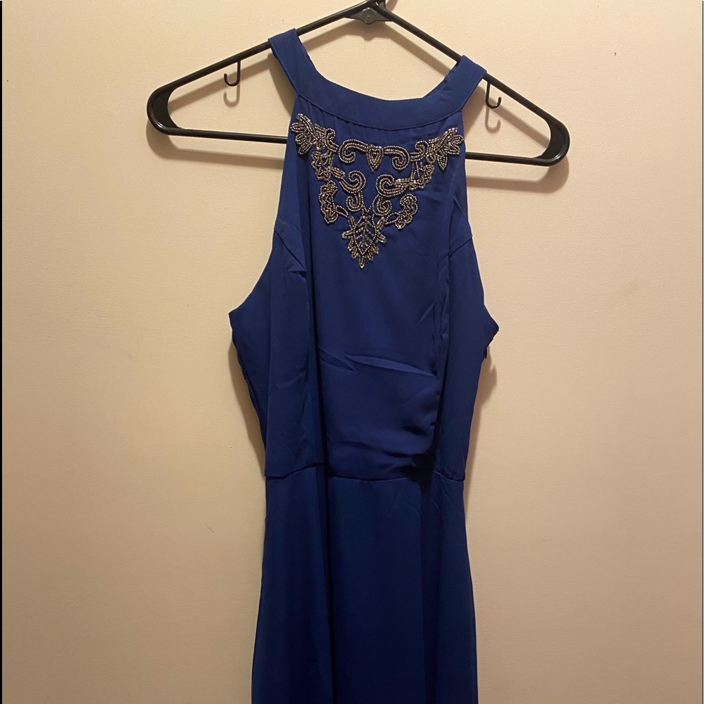 Royal blue beaded dress
